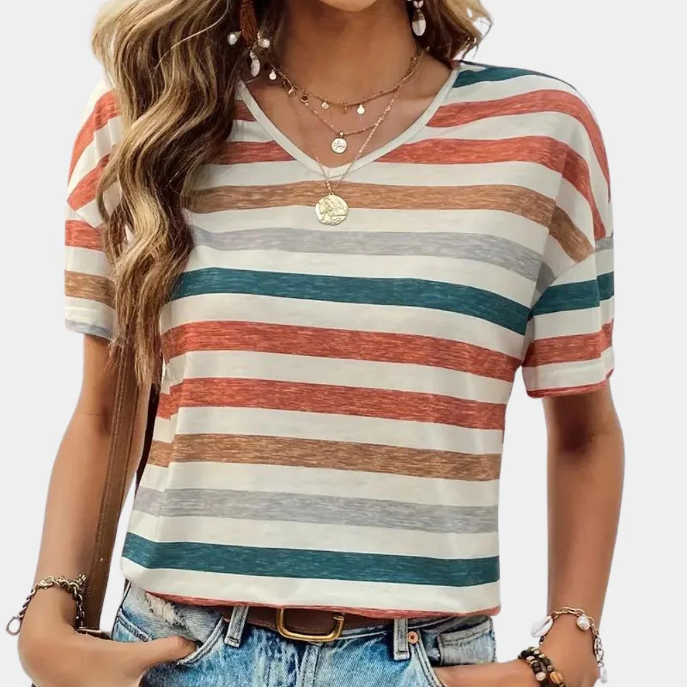 Casual Striped Women's T-shirt - Image 4