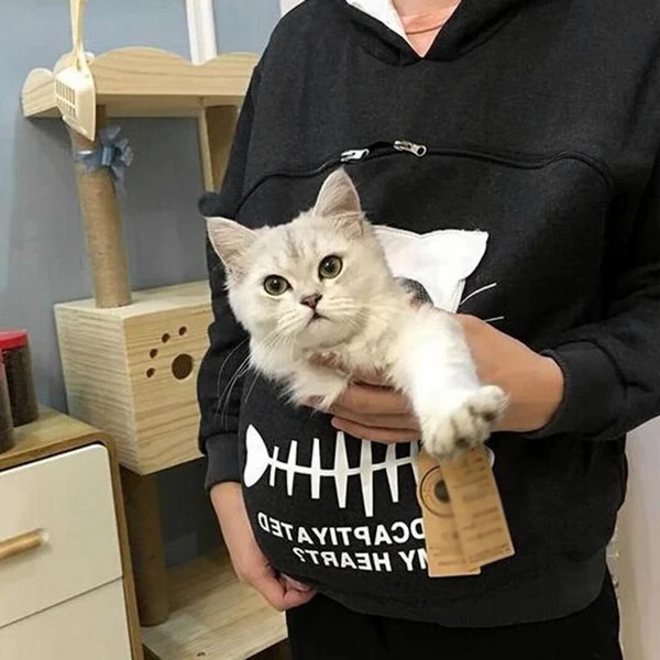 Cat Lover Hoodie Cuddle Pouch - Perfect Pet Gift - Image 3