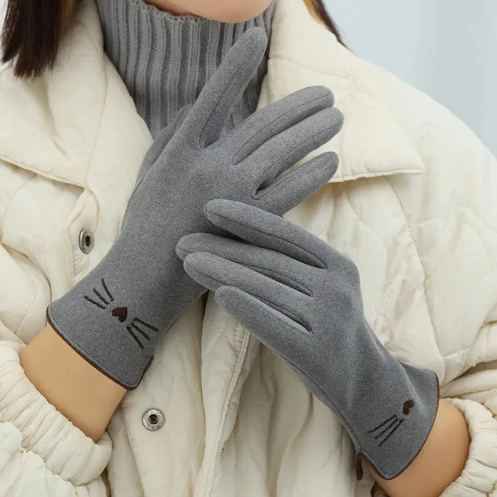 Cat Touchscreen Winter Gloves for Women - Image 3