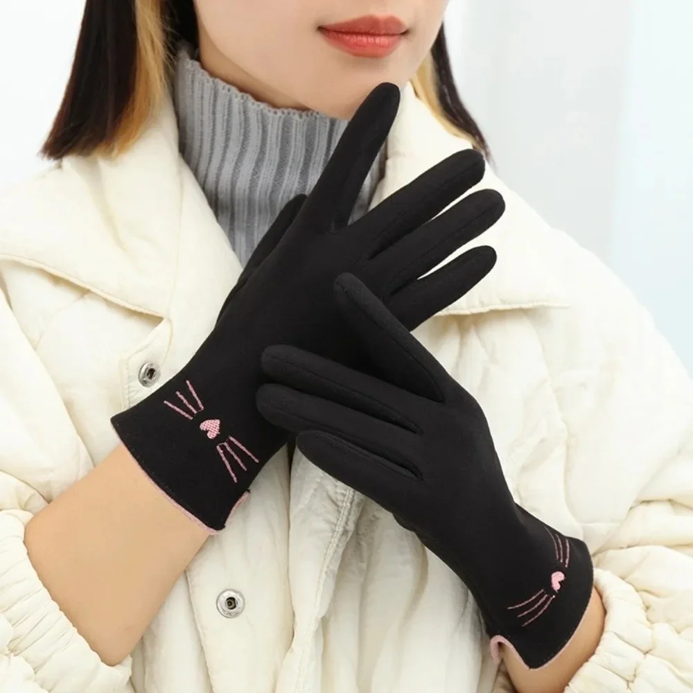 Cat Touchscreen Winter Gloves for Women - Image 5