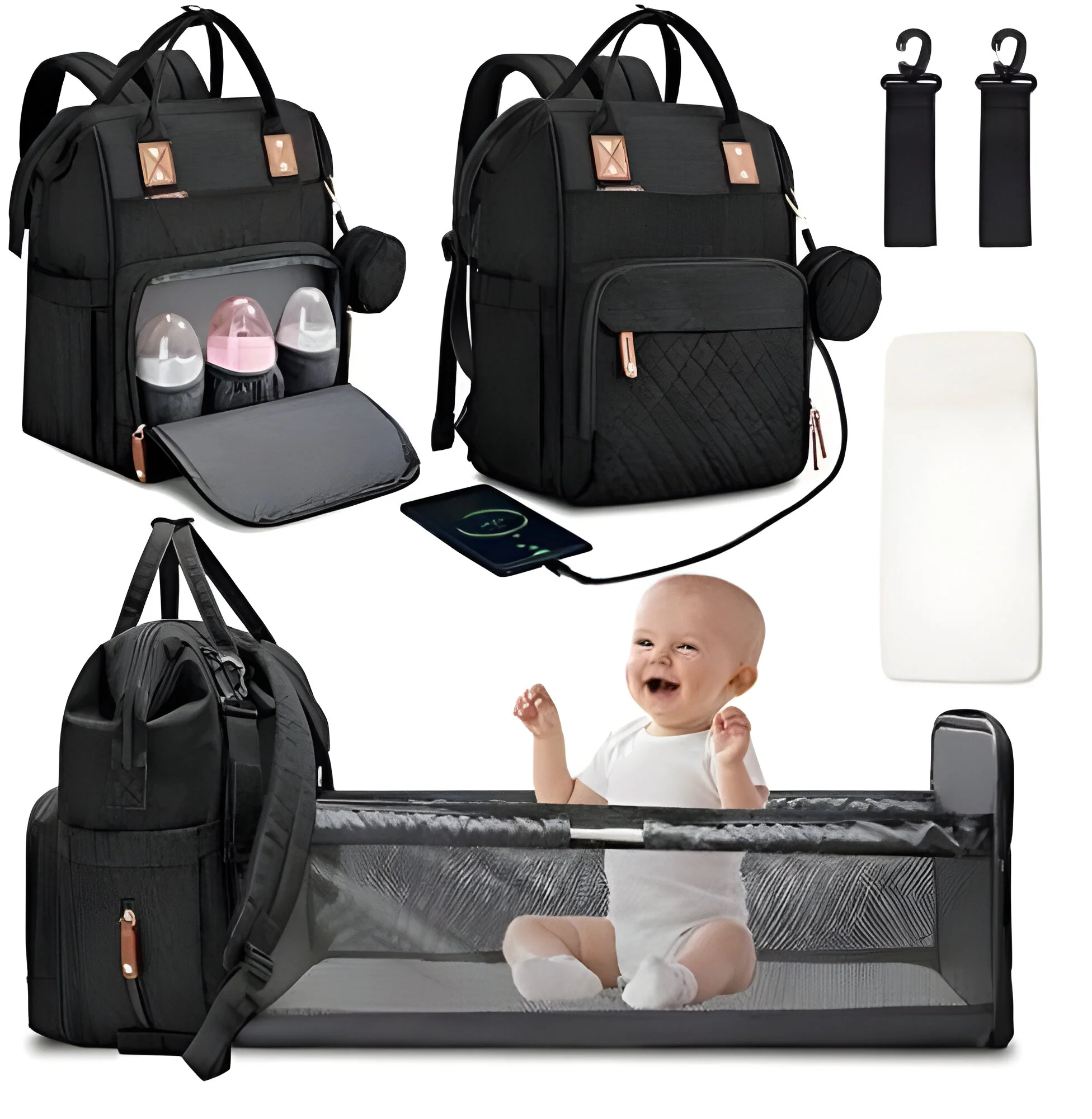 Changing bag - Travelling baby cot - Image 3
