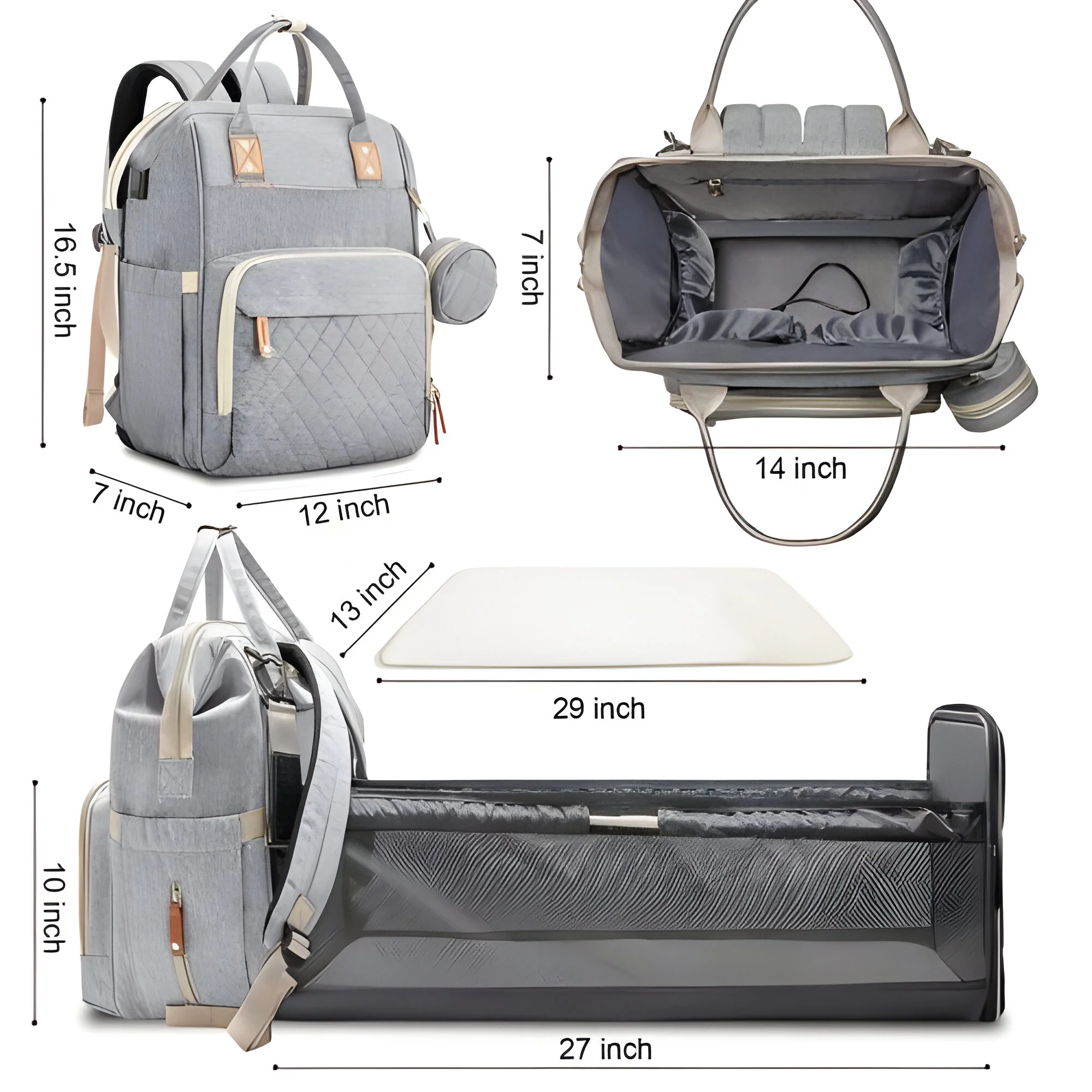 Changing bag - Travelling baby cot - Image 8