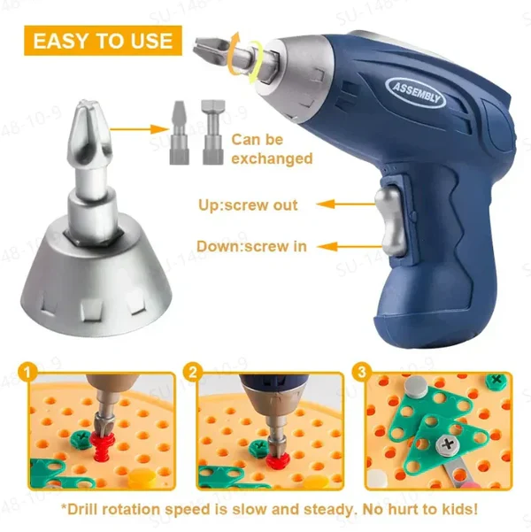 Children Electric Drill Puzzle Toolbox - Image 6