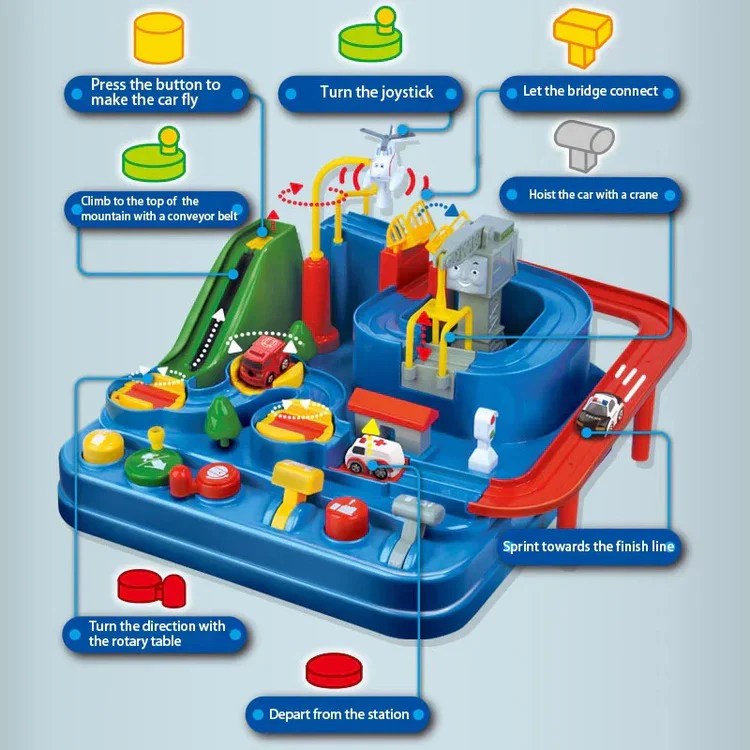 Children’s Mechanical Vehicle Track Game - Image 2