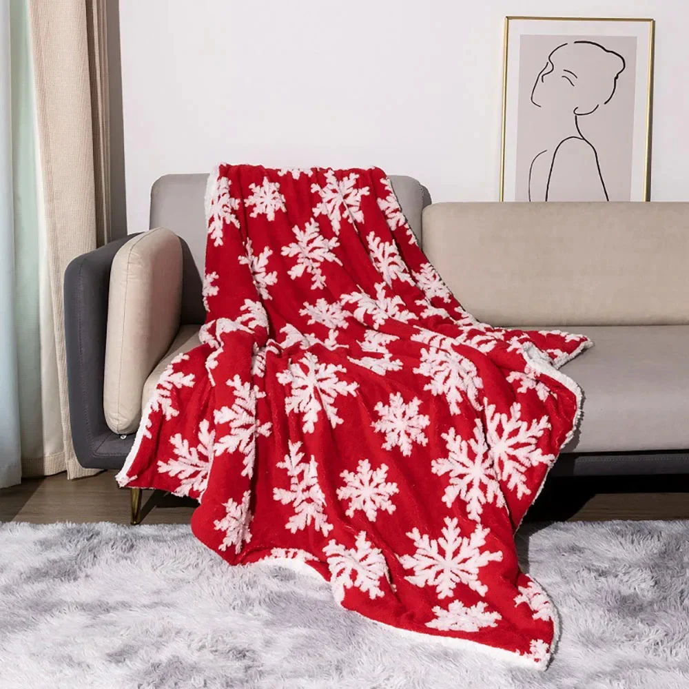 Christmas Wool Blanket Throw for Sofa and Bed - Image 3