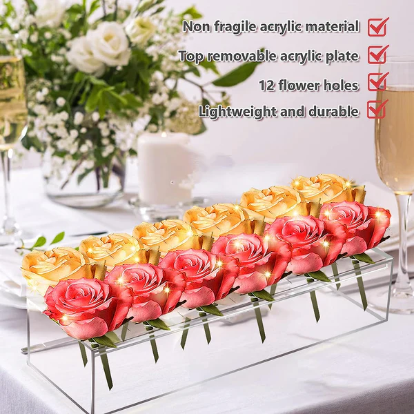 Clear Acrylic Flower Vase - Image 4
