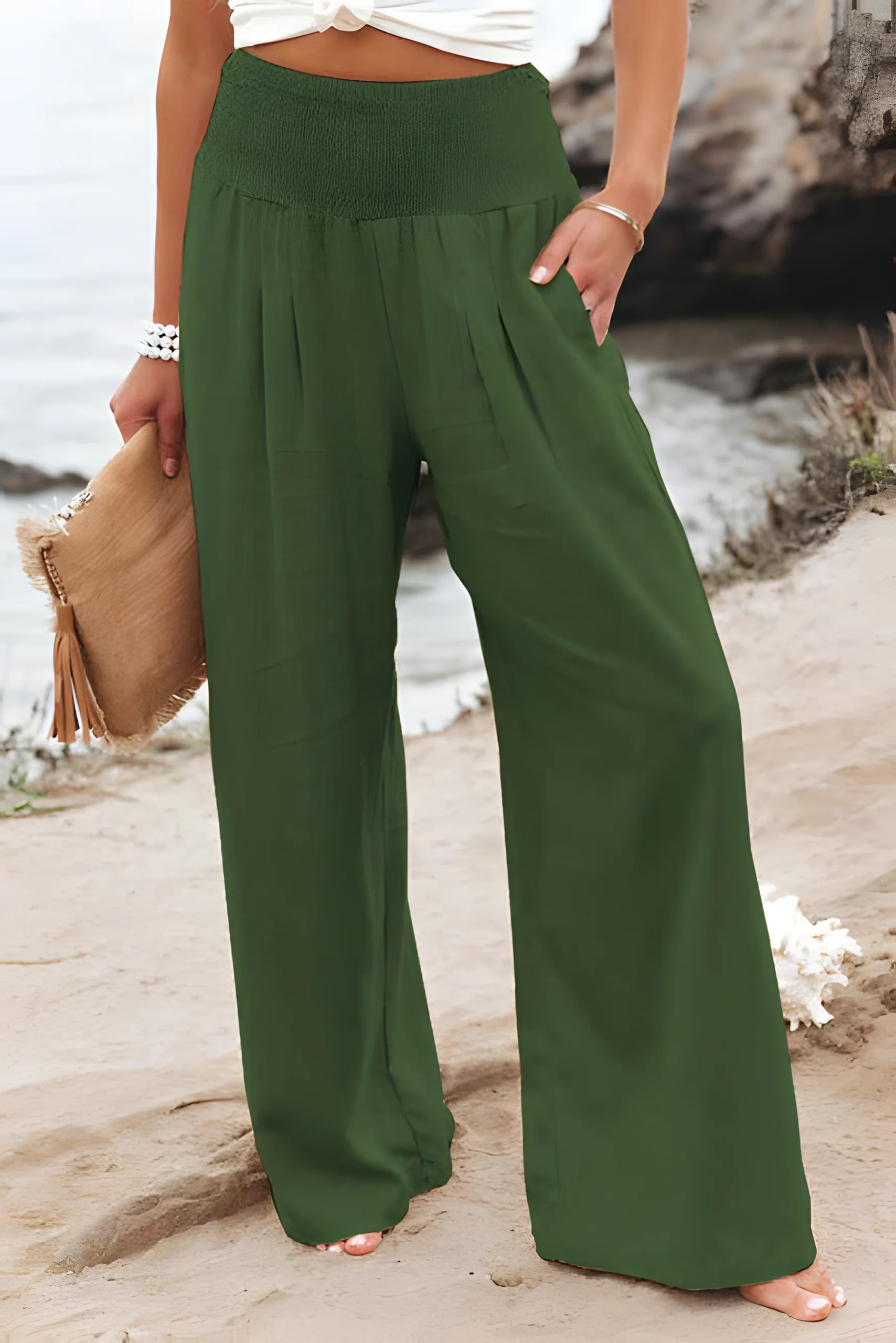 Comfortable linen trousers for women - Image 4