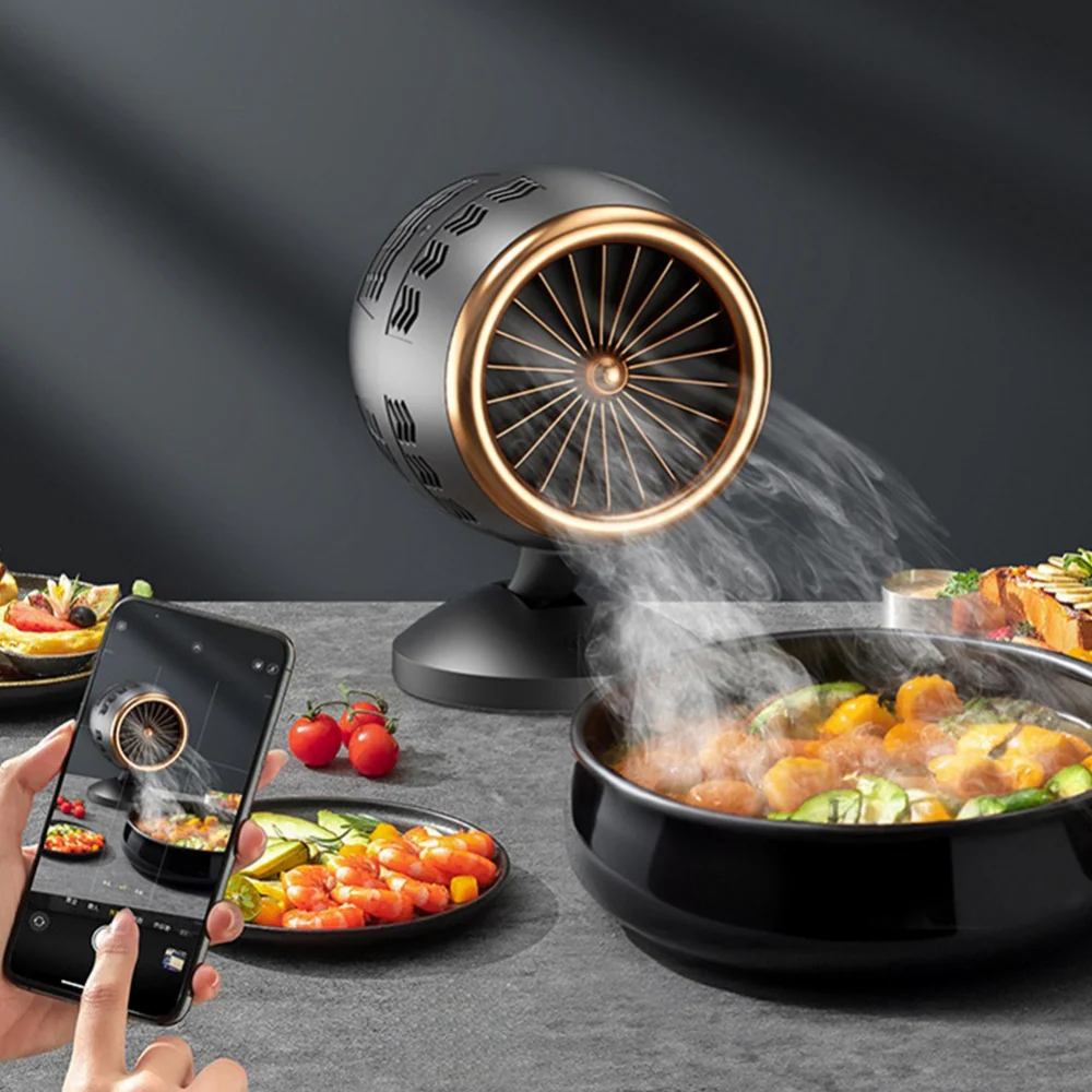 Compact Portable Range Hood Cooker Exhaust Fan - Image 2