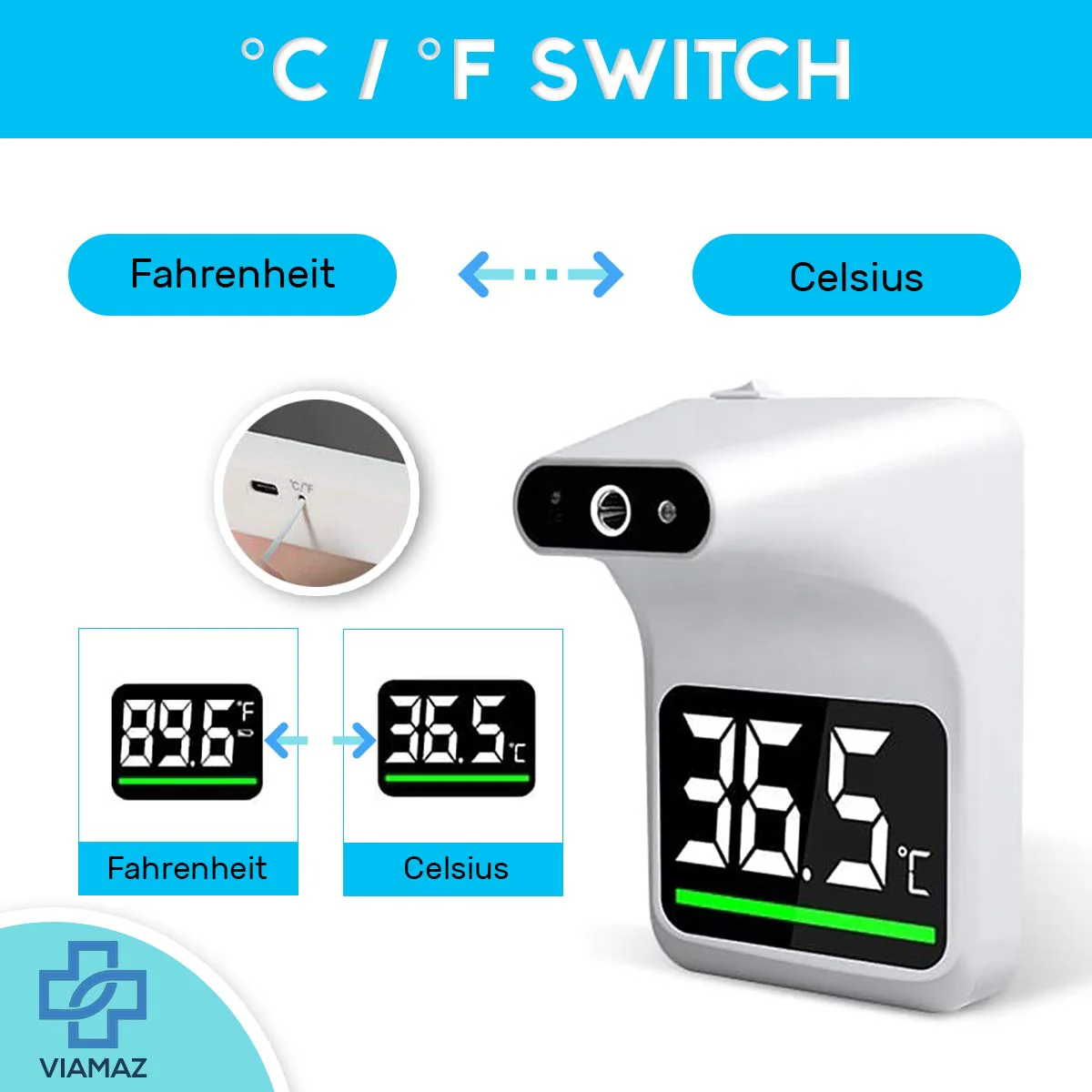 Contactless Wall Mounted Forehead Thermometer - Image 3