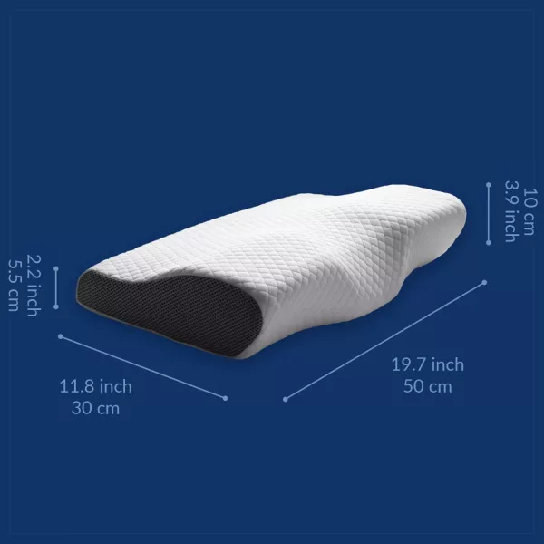 Contoured Orthopedic Memory Foam Pillow for Neck Pain - Image 4