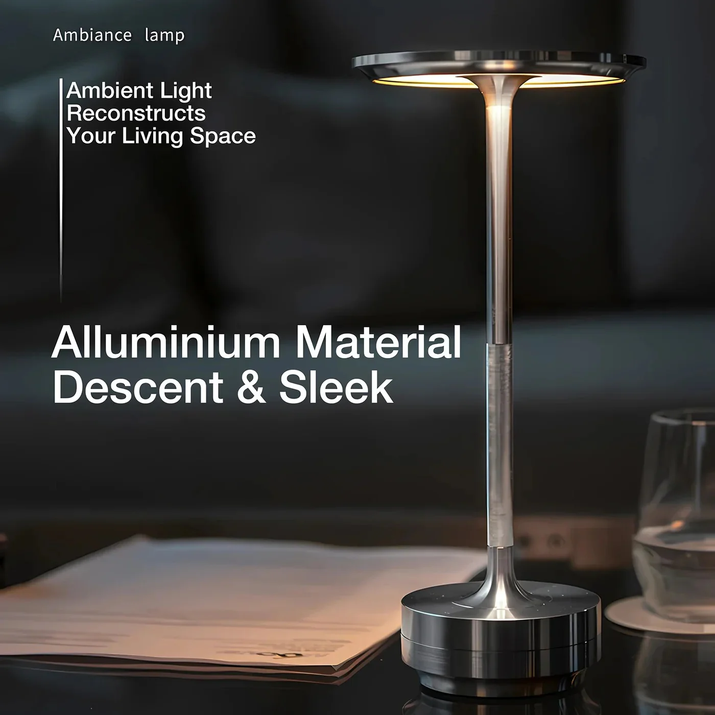 Cordless Table Lamp with Touch Control & Modern Nordic Design - Image 7
