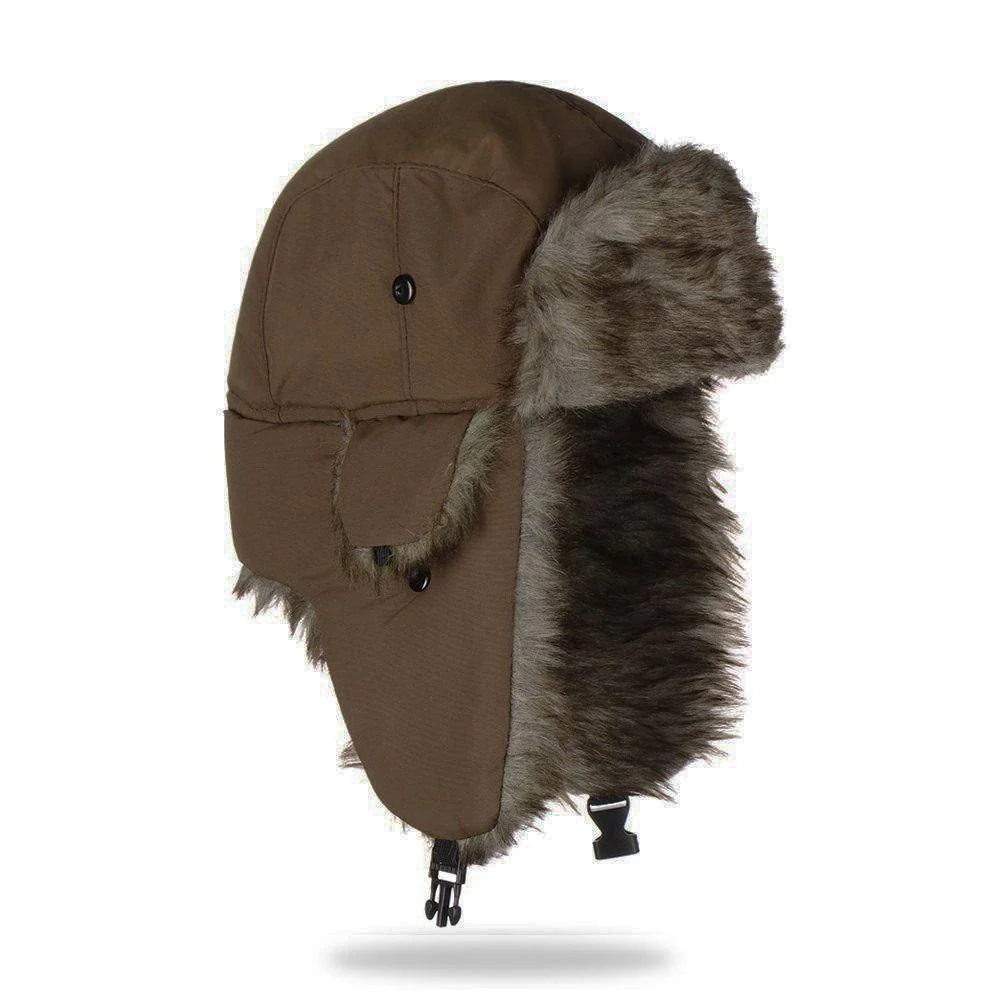 Cozy Faux Fur Winter Earflap Aviator Ski Hat - Image 3
