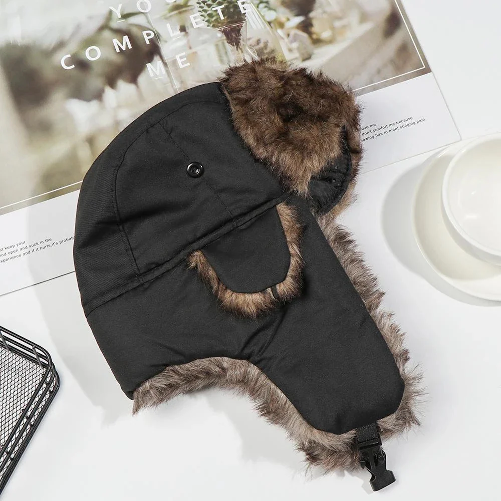 Cozy Faux Fur Winter Earflap Aviator Ski Hat - Image 7