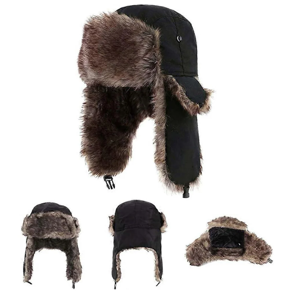 Cozy Faux Fur Winter Earflap Aviator Ski Hat - Image 8
