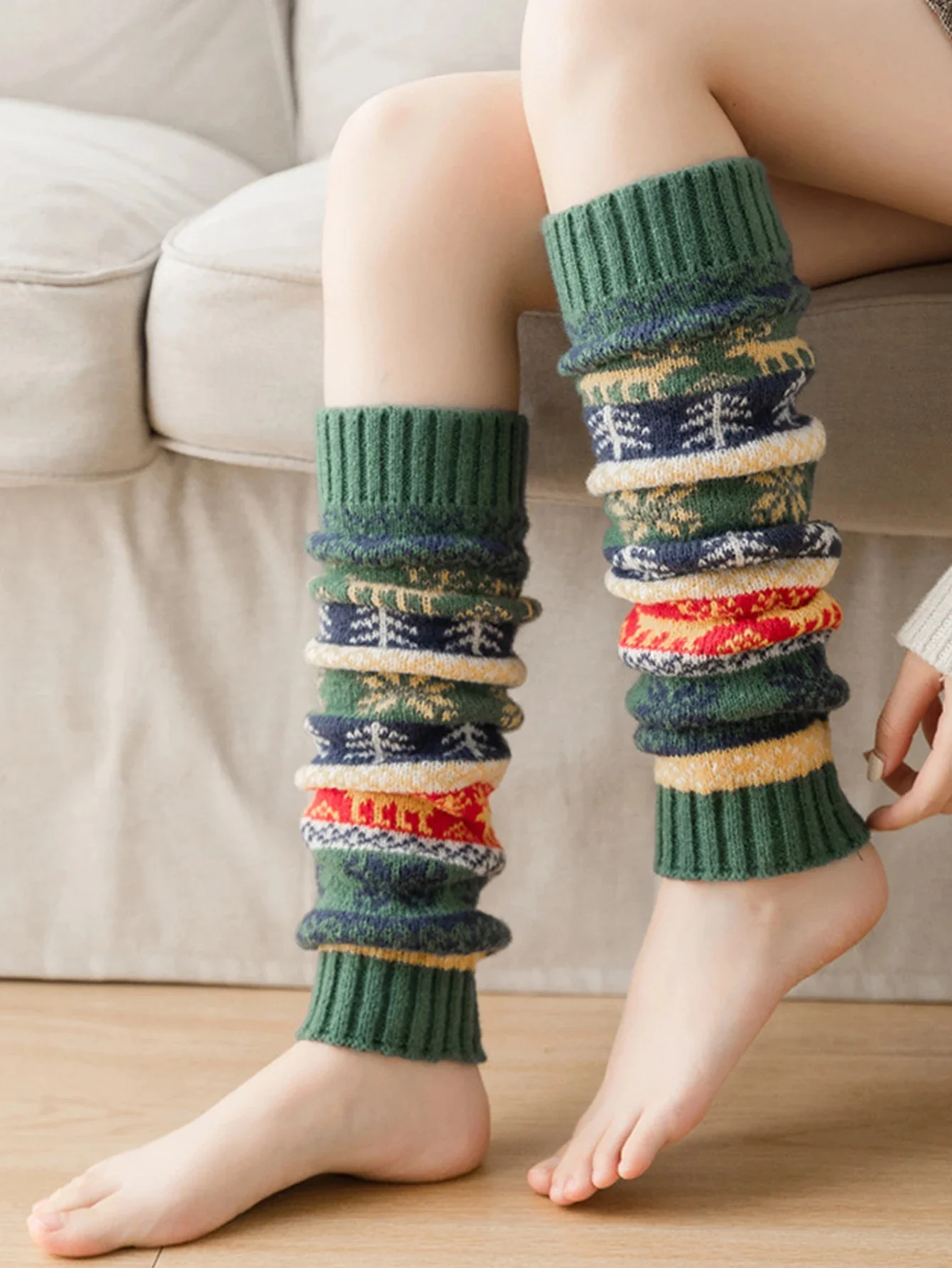 Cozy Knit Leg Warmer for Fall and Winter - Image 6