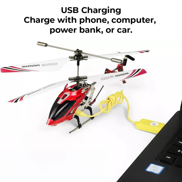 Crimson Unbreakable Mini RC Helicopter with Gyro - Image 6