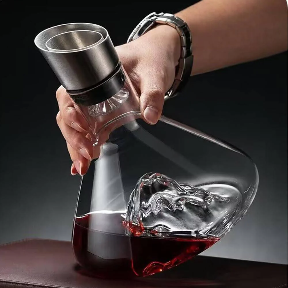 Crystal Glass Wine Decanter Aerator Carafe - Image 5