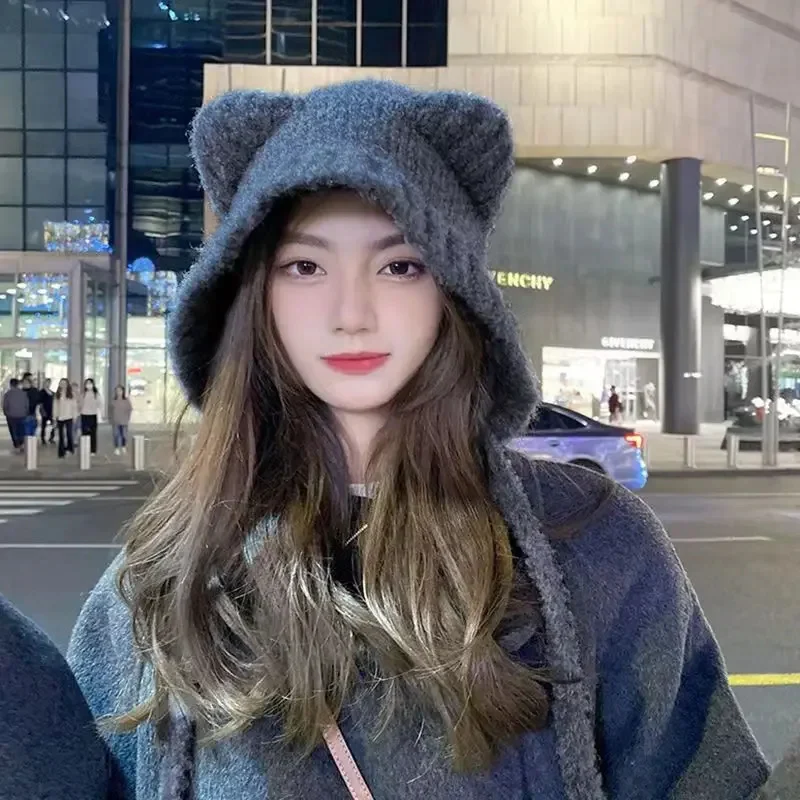 Cute Bear Ear Winter Hat - Image 5