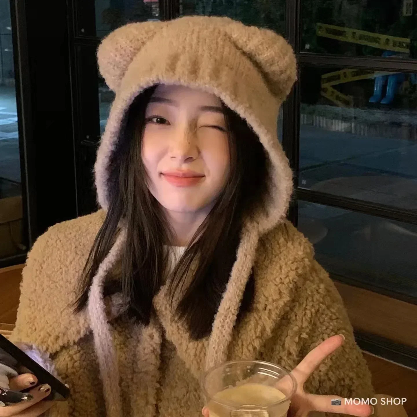 Cute Bear Ear Winter Hat - Image 7