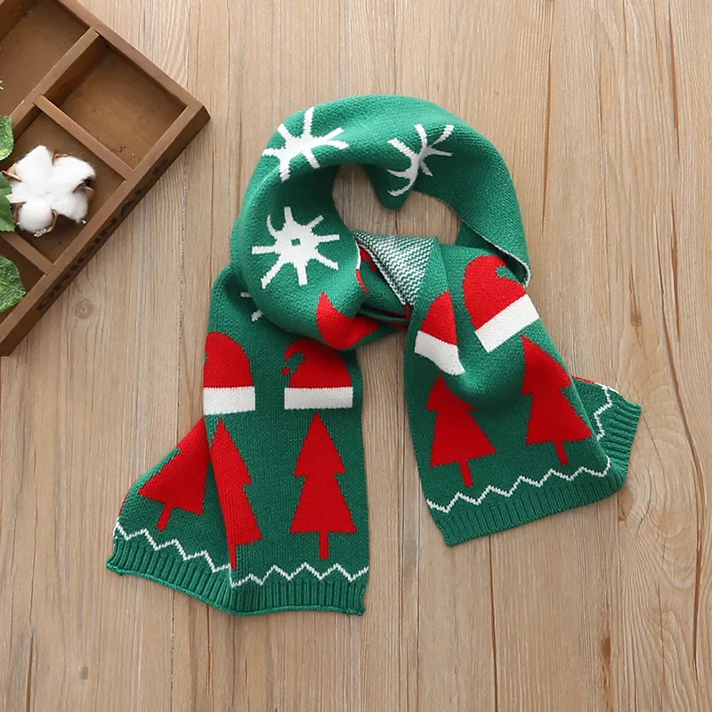 Cute Christmas Knit Scarf for Kids Winter - Image 2