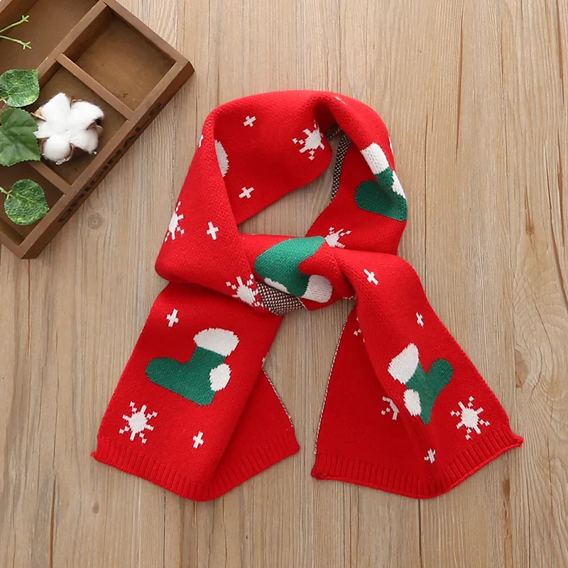 Cute Christmas Knit Scarf for Kids Winter - Image 3