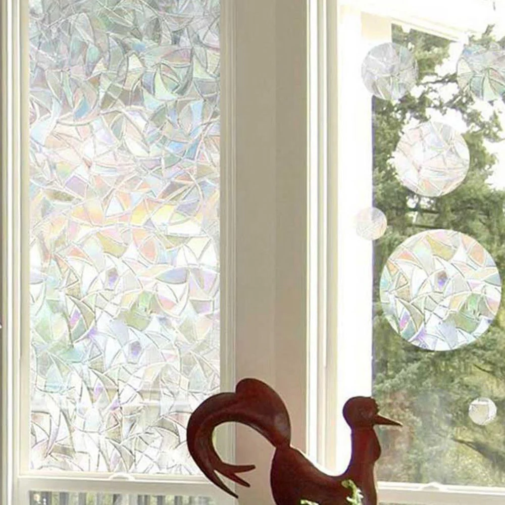 Decorative Rainbow Window Stained Glass Effect Privacy Film - Image 3