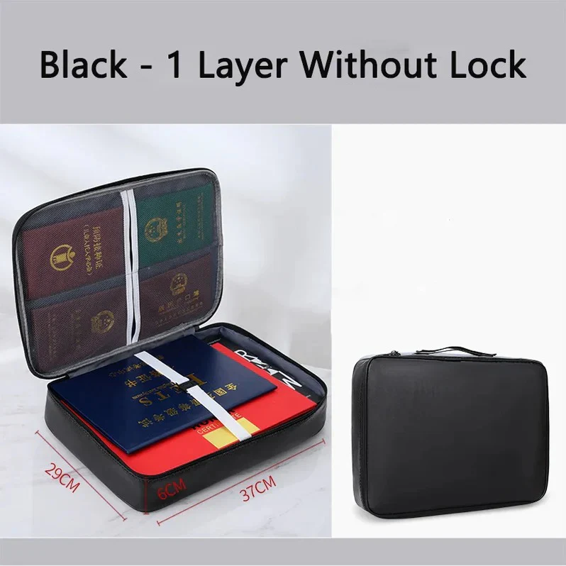 Document Organizer - Multi-Layer Safety Bag with Zipper for Cards, Files, and Travel Storage - Image 3