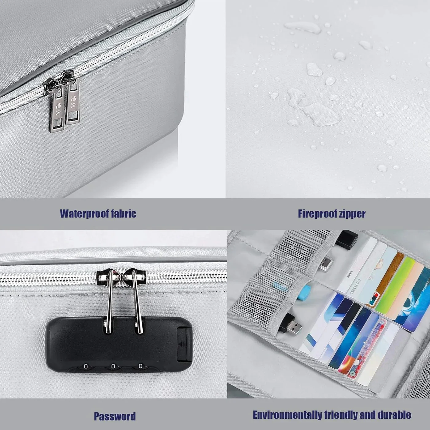 Document Organizer - Multi-Layer Safety Bag with Zipper for Cards, Files, and Travel Storage - Image 7