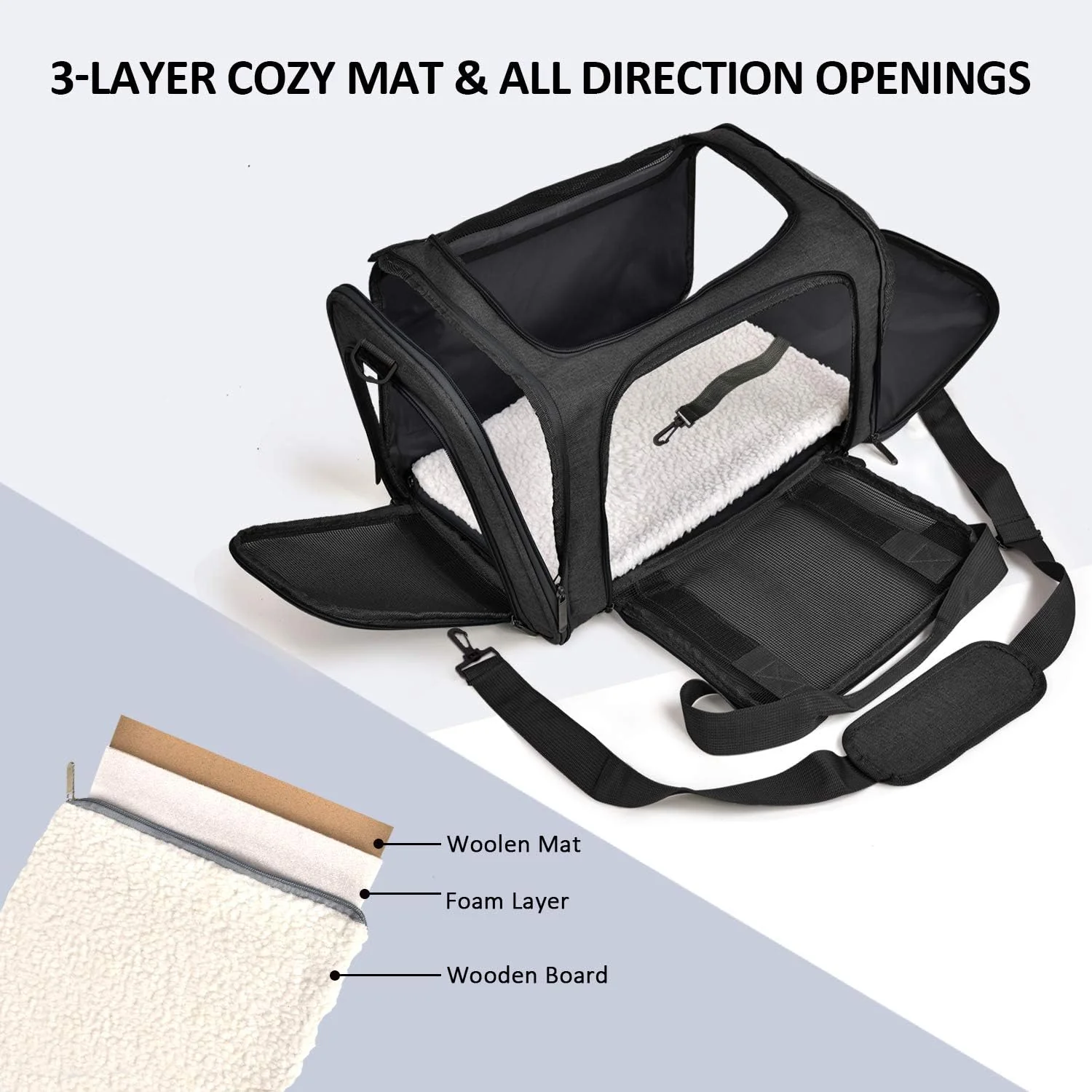 Dog Bag Carrier For Small Medium Cats Dogs Puppies Up To 15 Lbs - Image 7