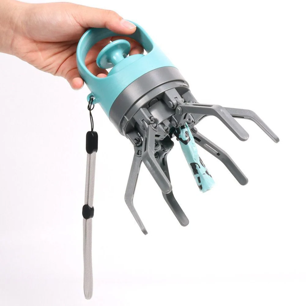 Dog Poop Picker Upper Claw with Garbage Bag Dispenser - Image 2