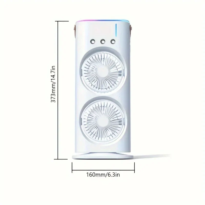 Double Head Portable Air Conditioner Fan - Image 4