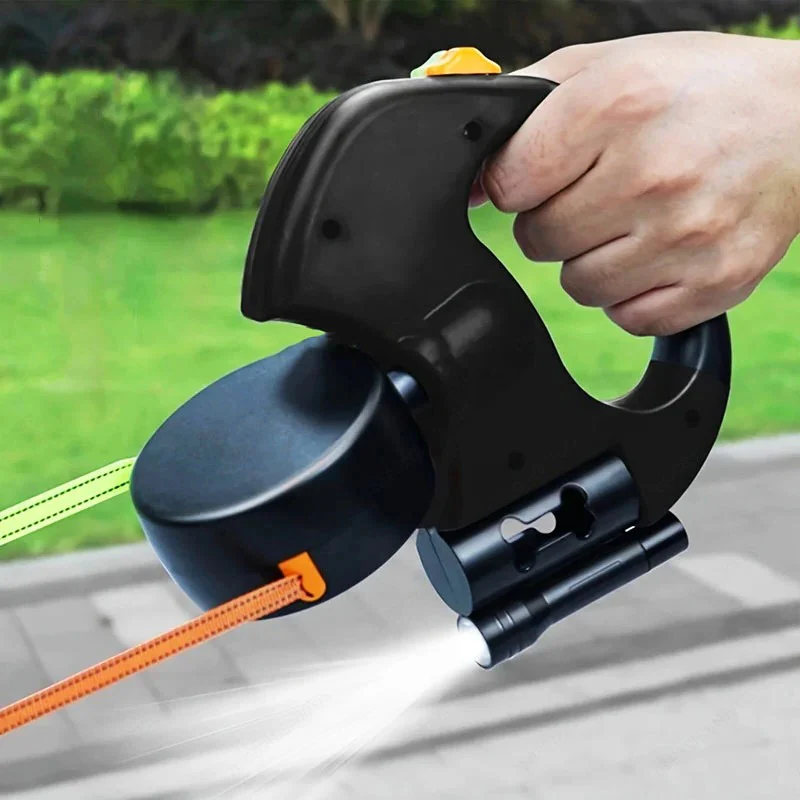 Dual Dog Leash with Flashlight & Waste Bag - Image 3