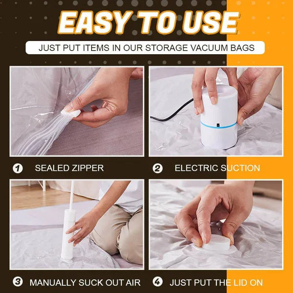 Durable Electric Vacuum Compression Bag - 75% More Storage! - Image 2