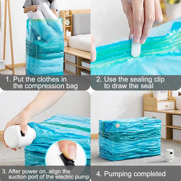 Durable Electric Vacuum Compression Bag - 75% More Storage! - Image 7