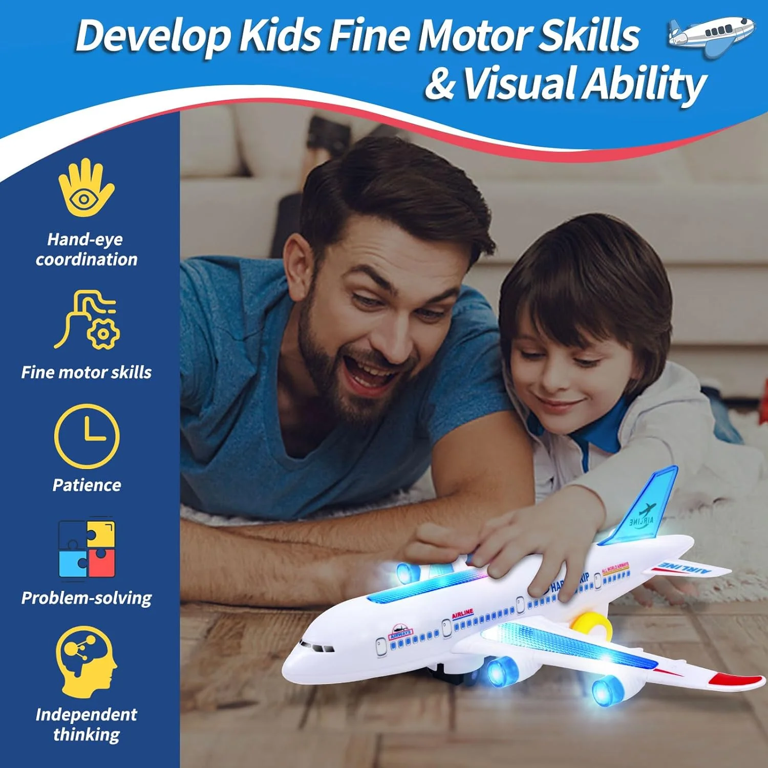 Electric Airplane Toy With Music And Light Effects - Image 3