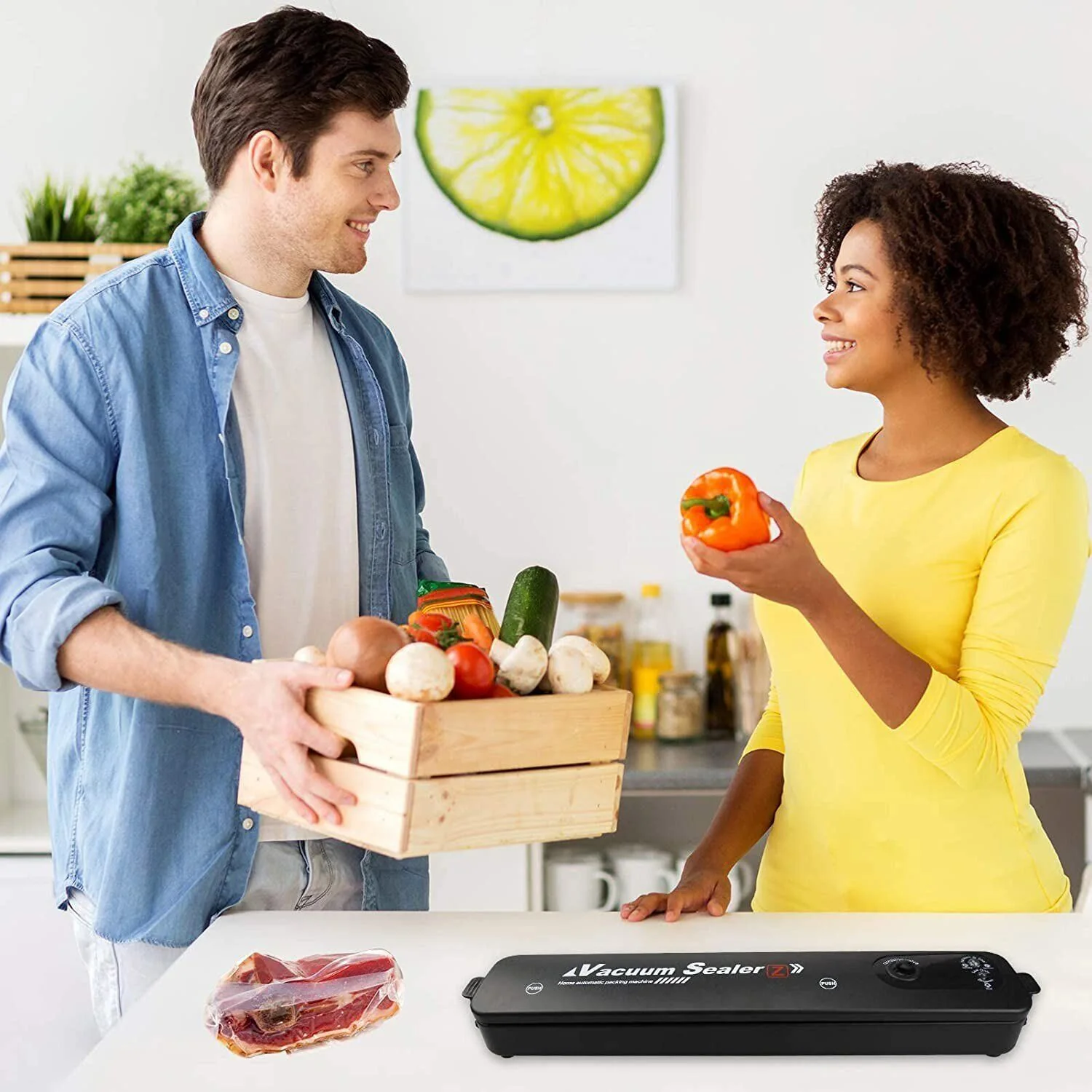 Electric Home Kitchen Food Saver Vacuum Bag Sealer Packing Machine - Image 5