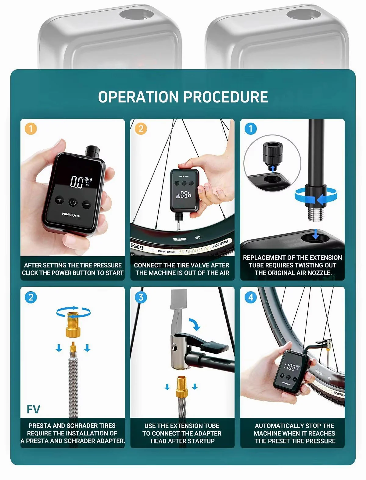 Electric Mini Bike Pump - Image 7