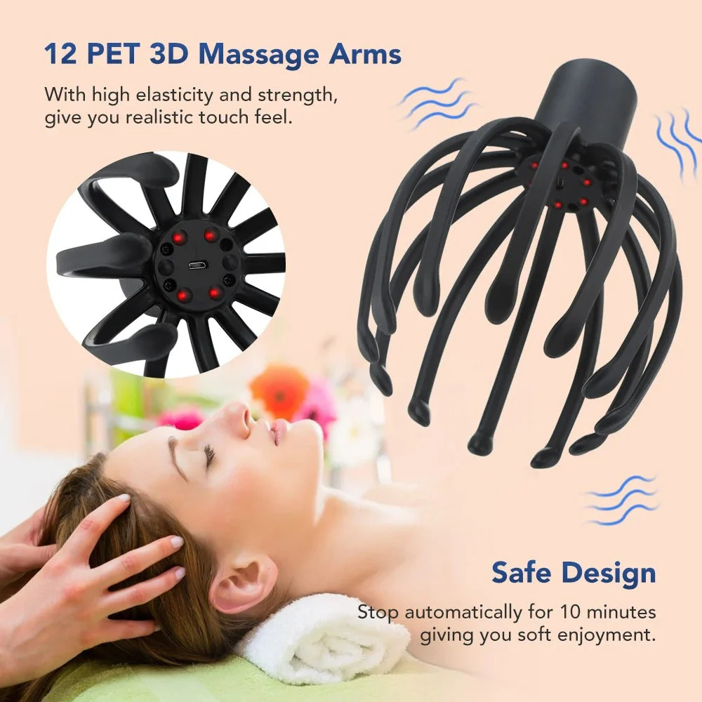 Electric Octopus Head Massager - Relaxing Scalp & Stress Relief Device - Image 7
