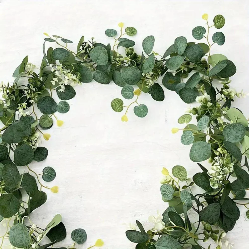 Elegant Decorative Faux Eucalyptus Garland - Image 4