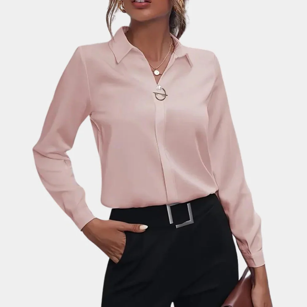 Elegant Plain Ladies Blouse - Image 2