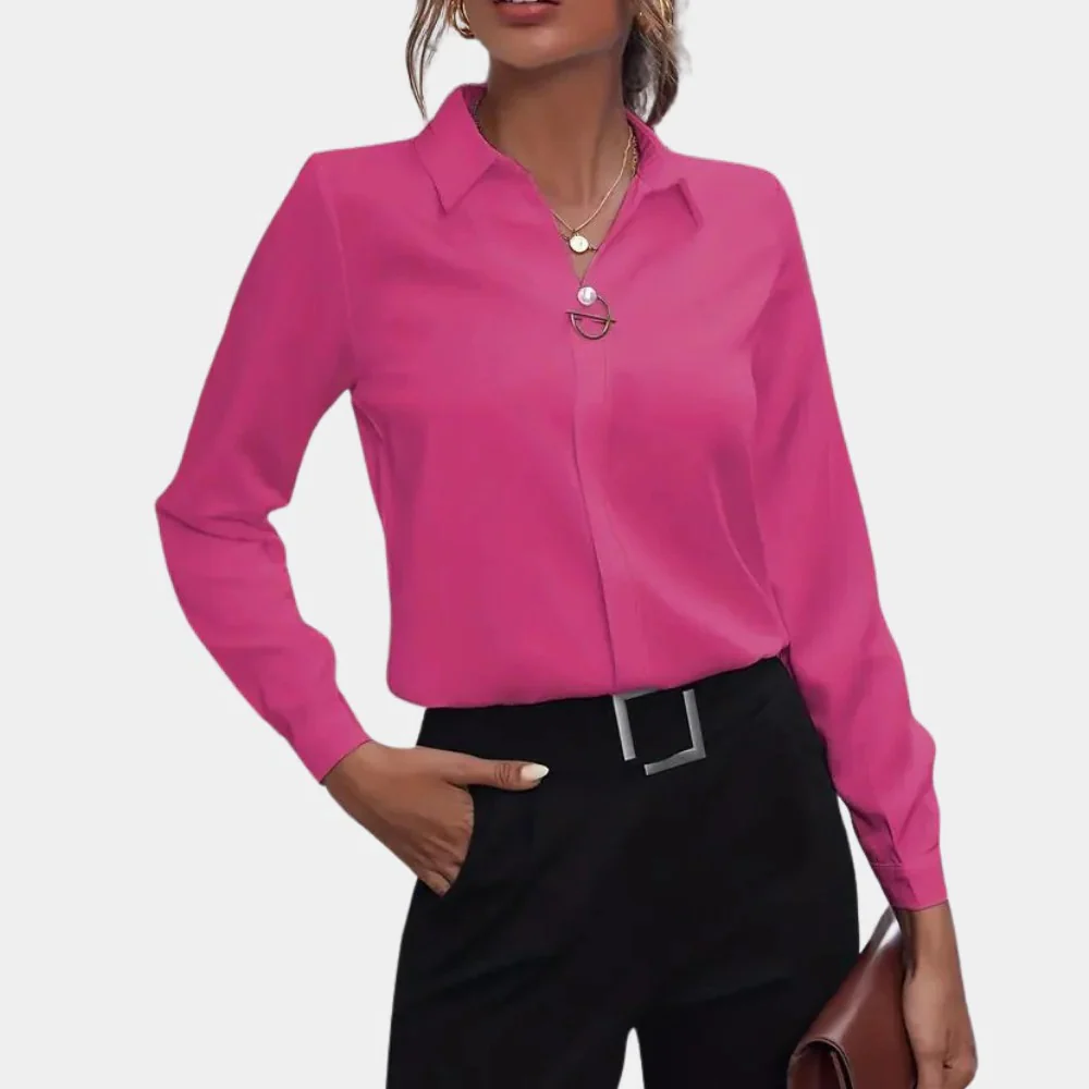 Elegant Plain Ladies Blouse - Image 3