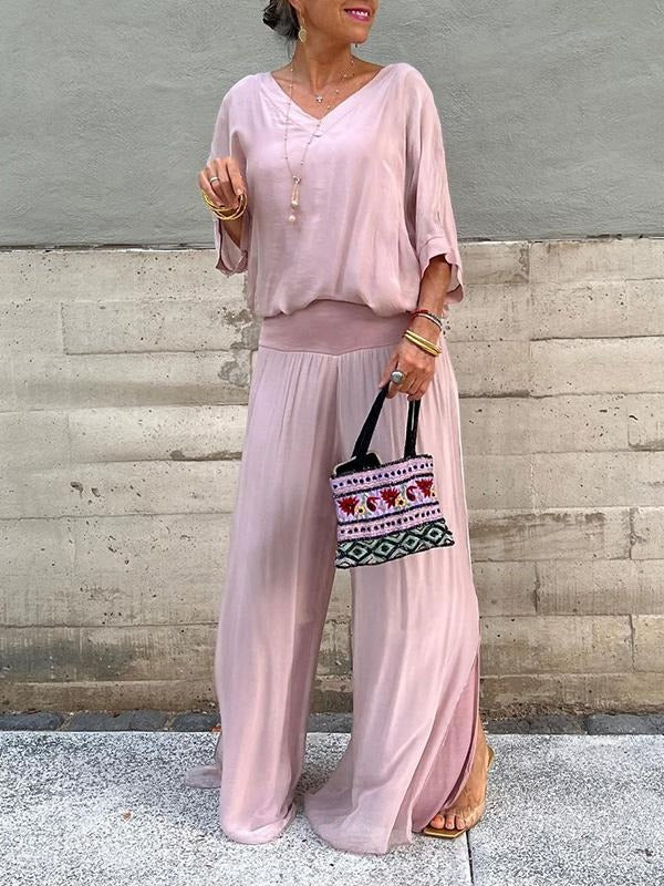 Elegant two-piece wide-leg chiffon pants - Image 11