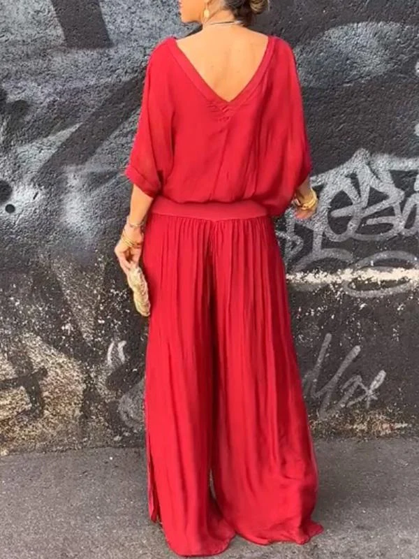 Elegant two-piece wide-leg chiffon pants - Image 7