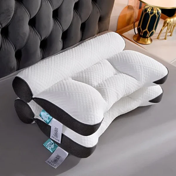Ergonomic Goose Down Pillow, Cervical Support Comfort Down Pillow, Sleep Enhancing Pillow - Image 2