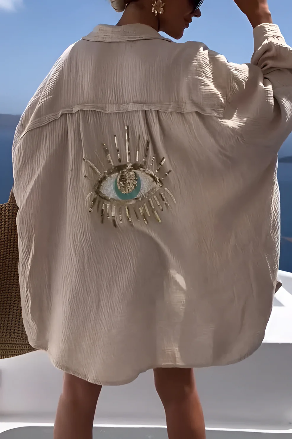 Evil Eye Shirt + Sequin Bead - Image 3