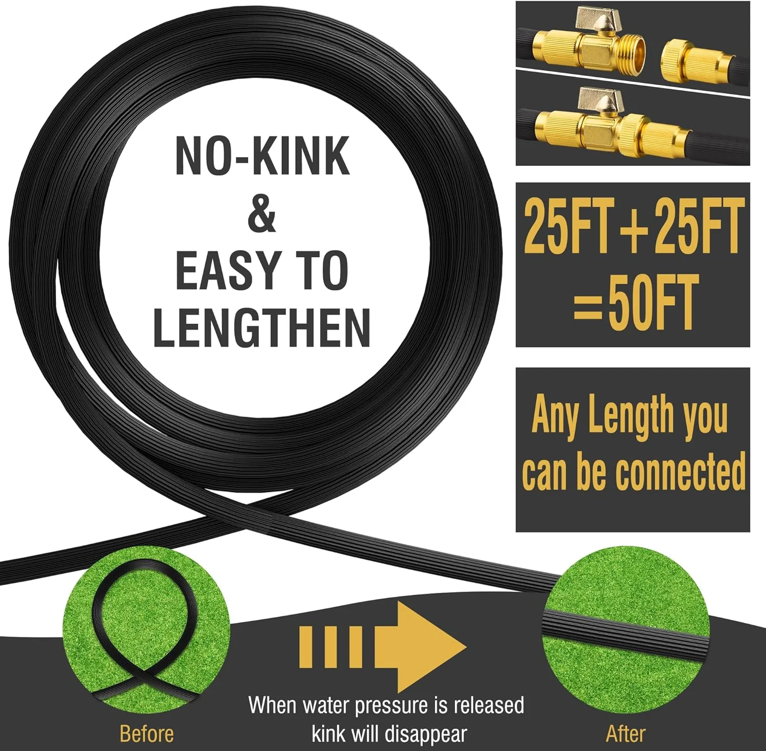 Expandable Garden Hose With 10 Functions Spray Nozzle - Image 4