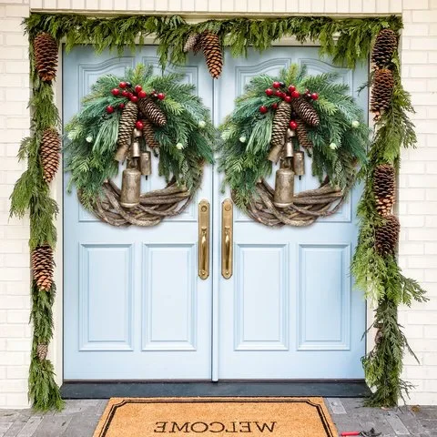Farmhouse Christmas Wreath, Boho Wreath, Holiday Wreath - Image 5