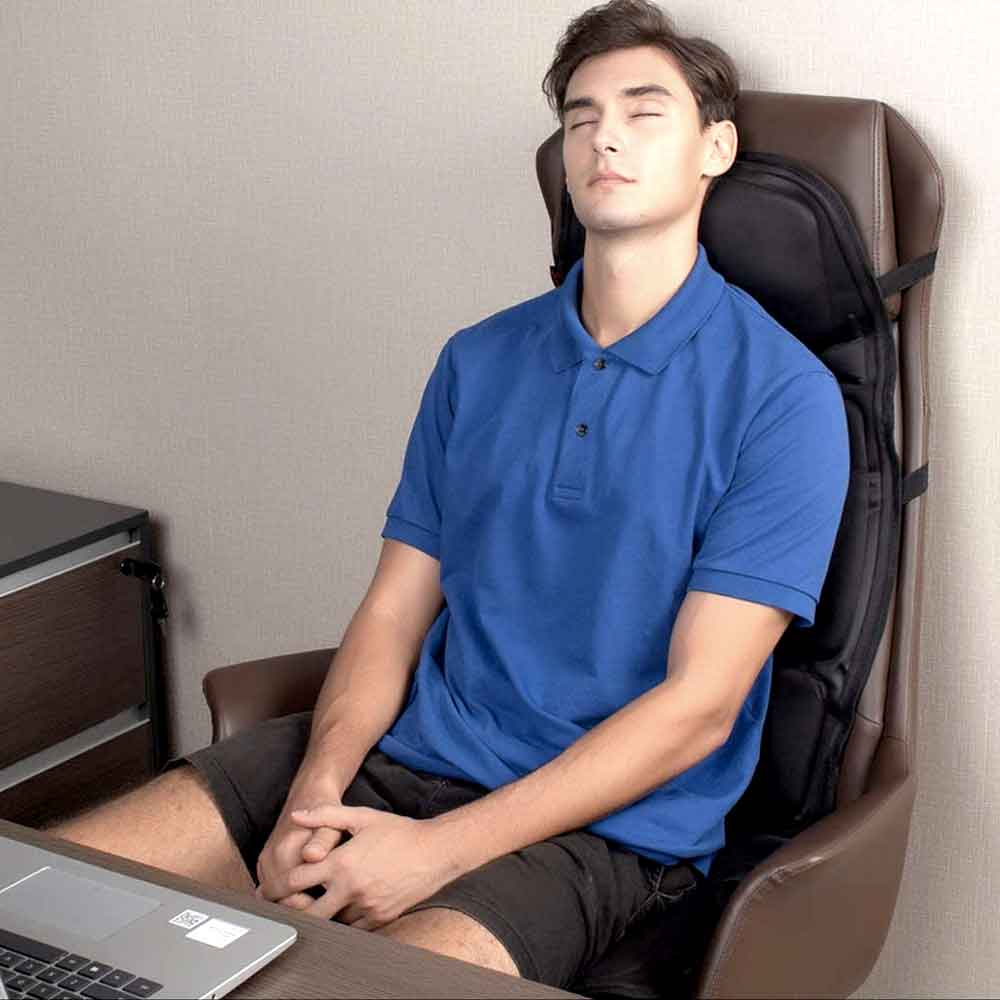 Fashionable Massage Chair Cushion With Heated Neck Pillow - Image 5