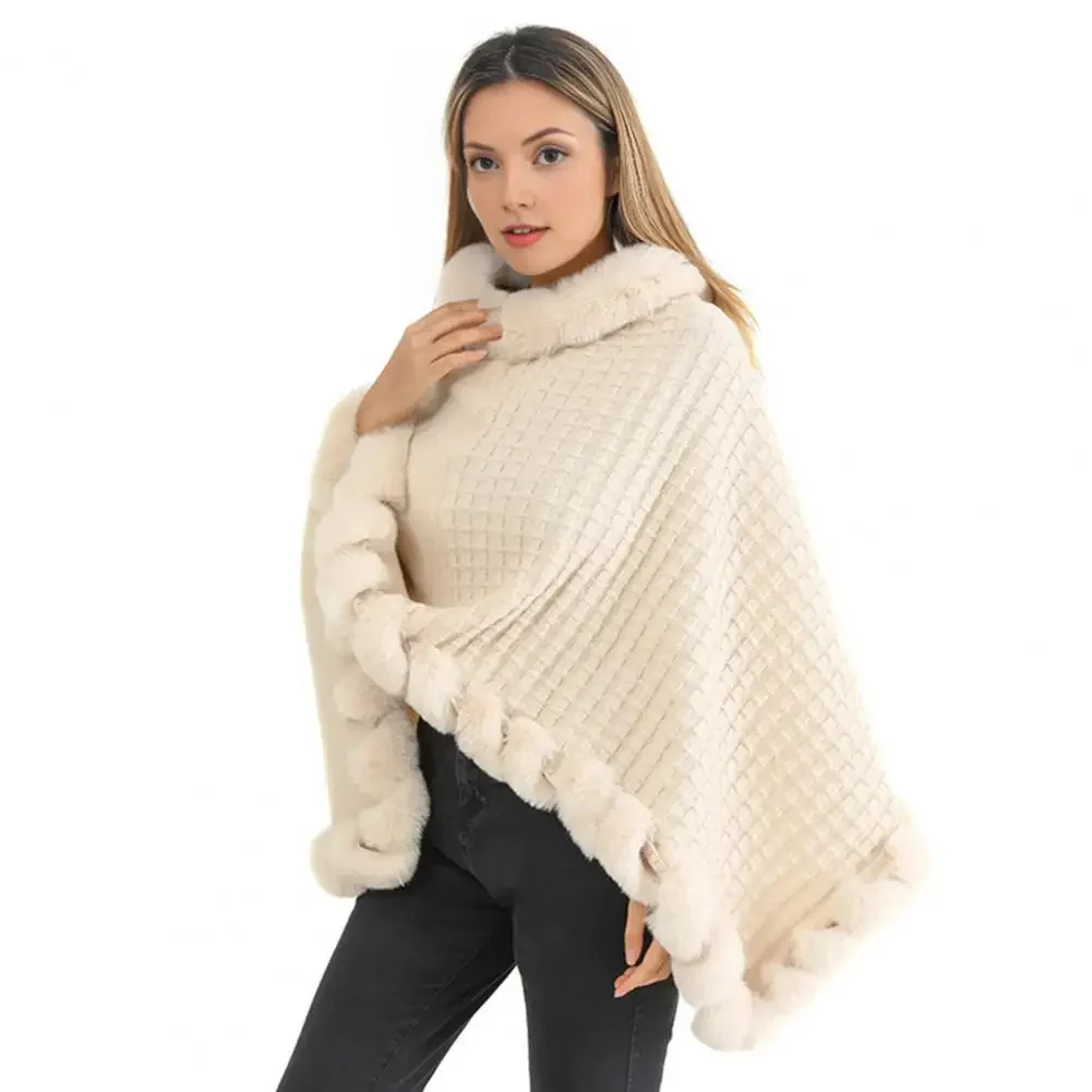 Faux Fur Shawl Cloak for Women - Image 3