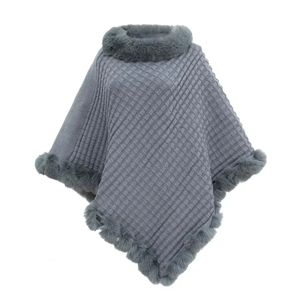 Faux Fur Shawl Cloak for Women - Image 7